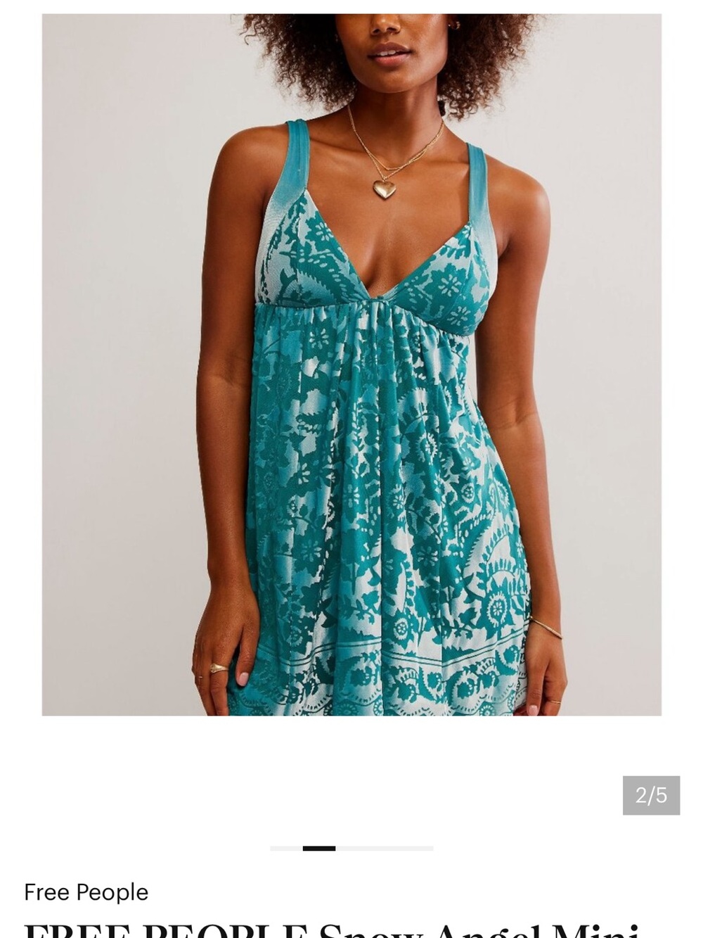 Free People Snow Angel Pine Frost Mini Dress - Picture 3 of 9